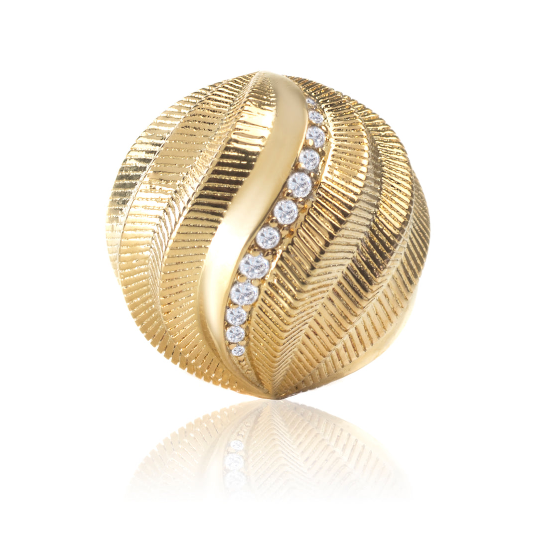 Gold - Swarovski Crystals Twisted ball - 14mm - Sparkling Jewels
